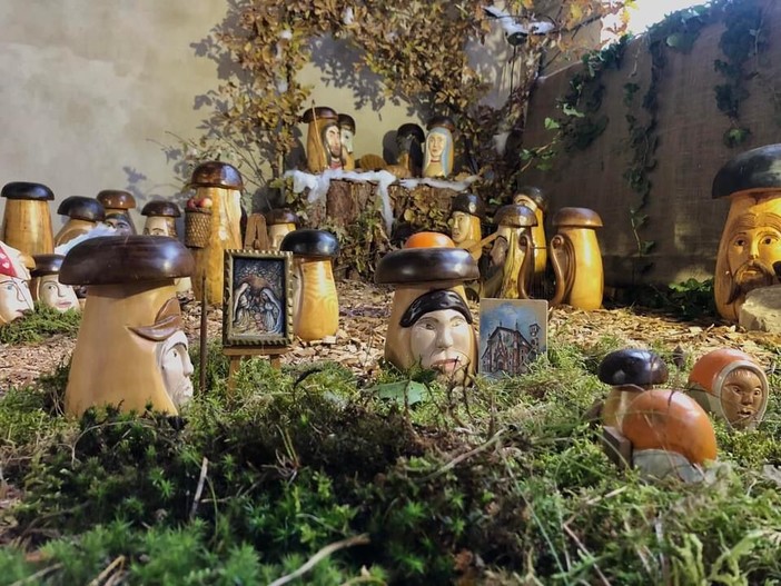 Il &quot;Presepe di Funghi&quot; dell’artista rossanese Eugenio Giolitti