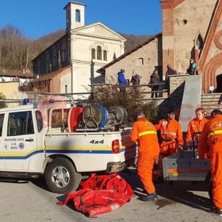 Una precedente esercitazione della squadra Aib di Rossana