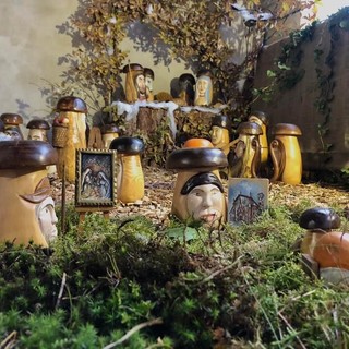 Il &quot;Presepe di Funghi&quot; dell’artista rossanese Eugenio Giolitti