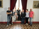 Le riprese del docufilm al castello di Rovasenda, nel Vercellese, con gli eredi della famiglia nobiliare assieme a Valter Lunetti attore, che impersona il noto ampelografo con Diego Ponzo e Daniele Trucco