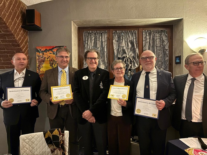 Alcuni momenti della conviviale Lions Club &quot;Scarnafigi e Piana del Varaita” tenuta lo scorso 26 novembre con la visita del Governatore