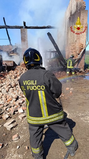 L'intervento dei Vigili del Fuoco a Savigliano
