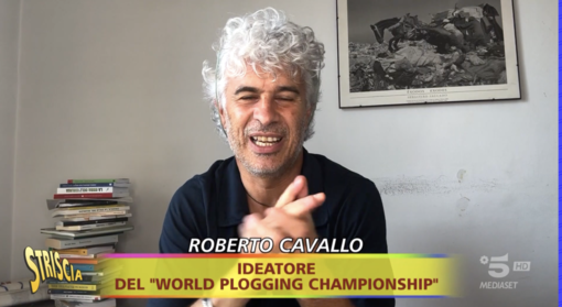 Anche a &quot;Striscia la Notizia&quot; si parla del 'plogging' con l'albese Roberto Cavallo