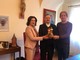 Mons. Cristiano Bodo, Vescovo di Saluzzo, con Daniela Minetti, presidente Confartigianato Cuneo – Zona di Saluzzo, e Mario Dotto, segretario Coldiretti Cuneo – Zona di Saluzzo