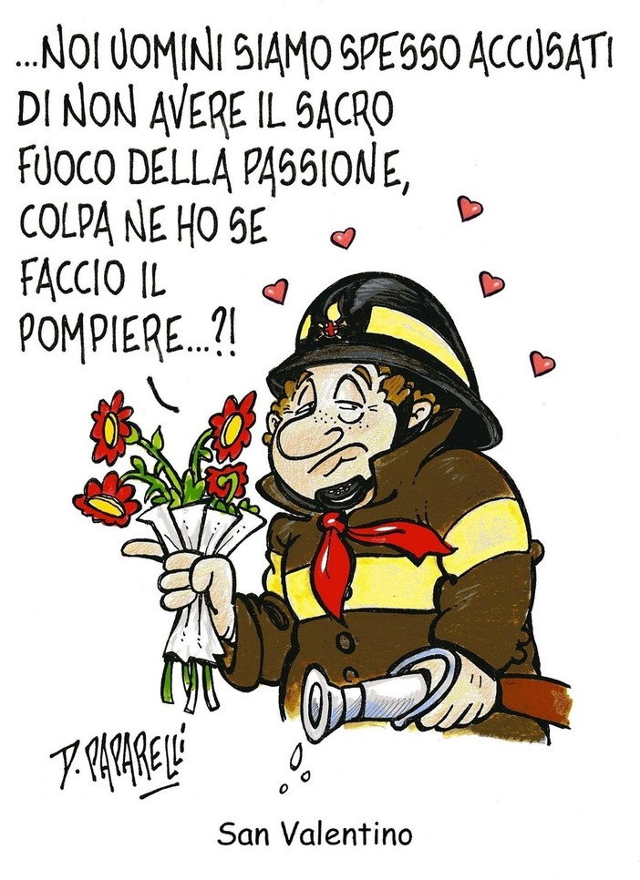 San Valentino secondo l'ironia di Danilo Paparelli, nuova vignetta dedicata alla festa degli innamorati e di chi si vuole bene