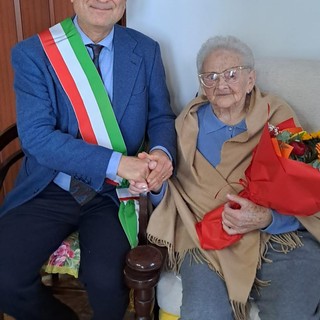 Maddalena Bosio con il sindaco di Savigliano Antonello Portera