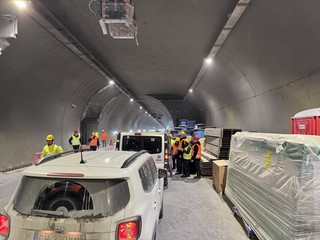 Il sopralluogo al tunnel di Tenda