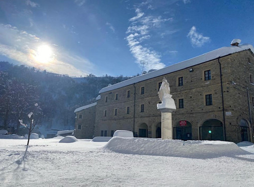 Il Santuario di Valmala sotto la neve