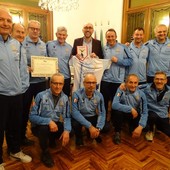 Il presidente della Provincia Robaldo ha incontrato la squadra “Over 50 Football Club Provincia Granda”