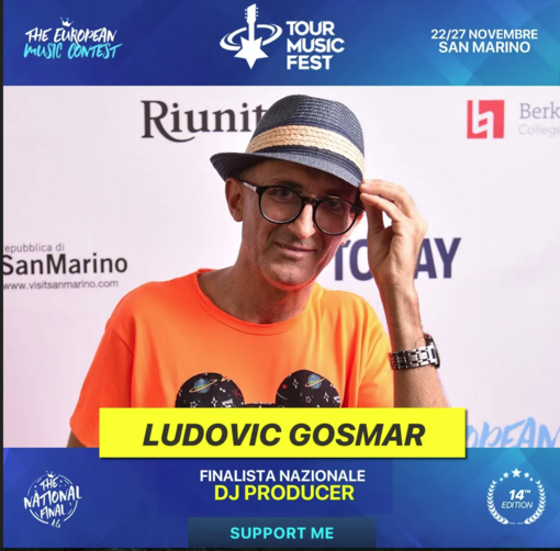 Il Dj producer cuneese Ludovic Gosmar alla finale nazionale del Tour Music Fest 2022