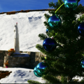 Un albero di Natale a 2.420 metri vicino alla Madonna della Bandia in Valle Stura [FOTO]