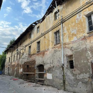 Crollo parziale del muro dell'ex fabbrica Bertoni a Saluzzo: un pezzo di storia a rischio