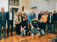 Saluzzo, Monastero della Stella, foto di gruppo: vincitori della borsa di studio Sedamyl, componenti della famiglia Frandino e dirigenti scolastici