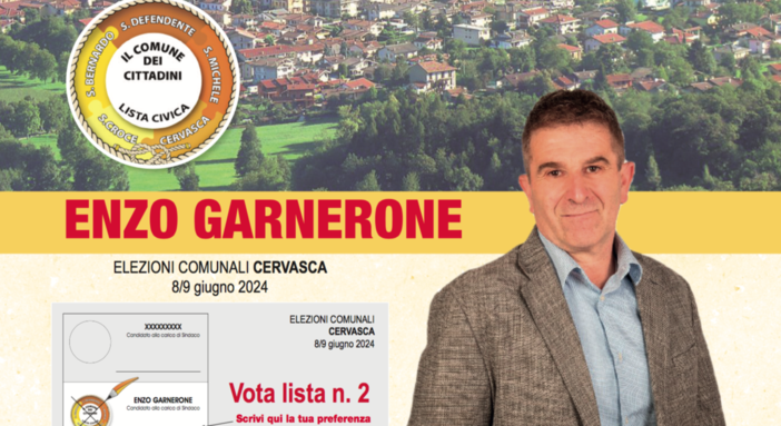 Enzo Garnerone si ricandida a Cervasca: al via gli incontri sul territorio per conoscere candidati e programma elettorale