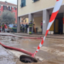 Colonna mobile dei vigili del fuoco di Cuneo in aiuto alla popolazione di Cairo Montenotte