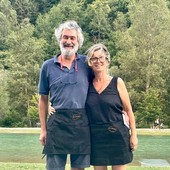 Donata e Matthias, gestori del locale al Forte di Vinadio