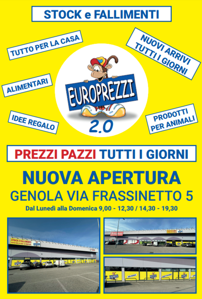 Nuova Apertura Europrezzi 2.0 a Genola: Prezzi Pazzi Tutti i Giorni!