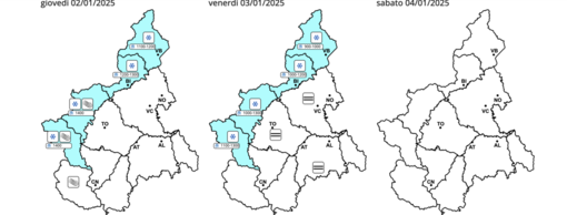 Dal pomeriggio attese deboli nevicate sulle cime delle valli saluzzesi