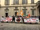 Alcuni momenti della manifestazione oggi a Torino