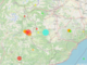 La mappa dei terremoti rilevati in Piemonte da Arpa negli ultimi trenta giorni