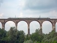 L'Arlecchino al passaggio sul viadotto ferroviario del torrente Pesio a Magliani Alpi