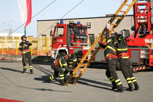 I vigili del fuoco celebrano Santa Barbara nella sede del &quot;secondo comando&quot;, l'ex Caserma Fiore a Borgo San Dalmazzo