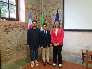 I giovani consiglieri Lorenzo Trunfio, Luca Madala e Francesca Tufano