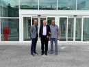 Aymeric Zublena in visita al cantiere dell'ospedale di Verduno