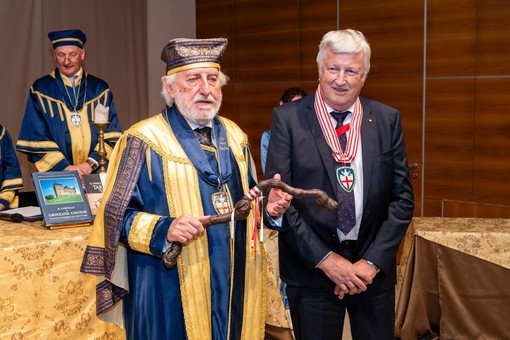 Il Gran Maestro Tomaso Zanoletti con Mariano Costamagna