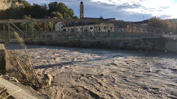 Il Tanaro a Ceva dopo l'alluvione nel 2020