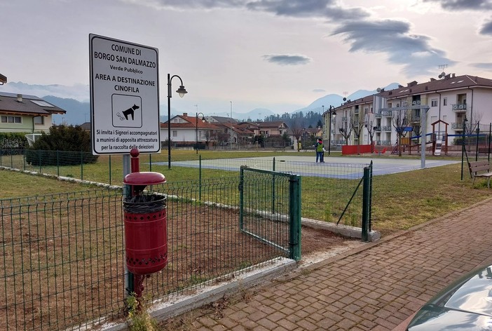 Borgo San Dalmazzo: terminati i lavori di riqualificazione dell'area verde attrezzata in via Monte Tibert