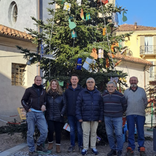 Piozzo si veste a festa con l'albero di Natale decorato con le zucche