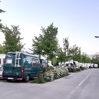 Una delle aree camper di Saluzzo