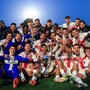 L'Alba Calcio festeggia la vittoria della Coppa  . foto sito lnd