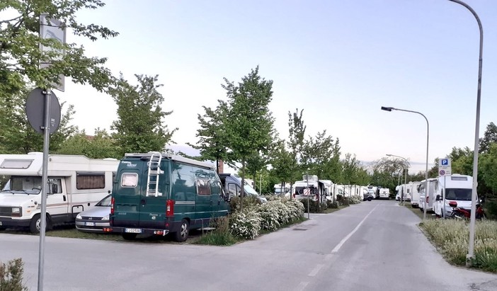 Una delle aree camper di Saluzzo