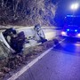 Bastia Mondovì: auto fuori strada sulla provinciale 12