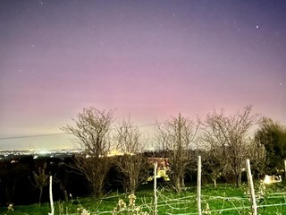 L'aurora boreale a Mondovì - Foto Fabrizio Molineri