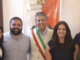 Il sindaco Marco Bailo con il neo vice Francesco Rovere e l'assessore Martina Peirone