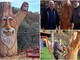 La scultura di legno di &quot;Barba Brisiu&quot; riporta in vita il cedro di Poggialto come &quot;spirito dei boschi&quot;