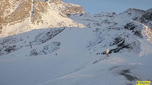 Le piste a Limone Piemonte, dove si inneva artificialmente