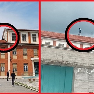 Detenuto sale sul tetto del Cerialdo di Cuneo e lancia tegole agli agenti