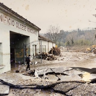 L'ex cotonificio di Clavesana dopo l'alluvione del 1994