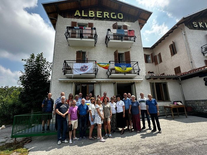 Delegazione di dirigenti Aclisti a livello nazionale, regionale e provinciale in visita al gruppo di ucraini ospiti a Frabosa