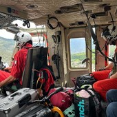 L'elicottero dei vigili del fuoco e quello del 118 ai Laghi di Roburent per un falso allarme di soccorso