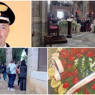 Nell'imperiese i funerali del tenente dei Carabinieri Diego Bonavera:  prestò servizio a Frabosa Soprana e Mondovì