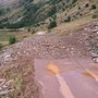 La frana sulla strada verso Prati del Vallone