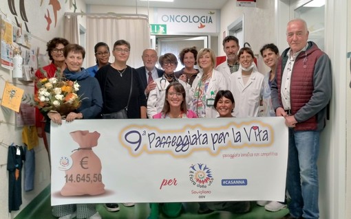 Savigliano, alla Pediatria dell'ospedale il sostegno degli organizzatori della &quot;Passeggiata della Vita&quot; di Dronero