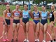 Le protagoniste della finale 1 dei 100 metri donne (foto Atl. Mondovì)