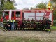 Vigili del fuoco volontari di Fossano impegnati in un'esercitazione di Protezione civile