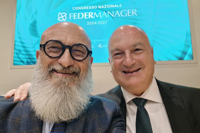 Nella foto Fulvio D'Alessandro Presidente Federmanager Cuneo e Valter Quercioli Presidente Nazionale Federmanager